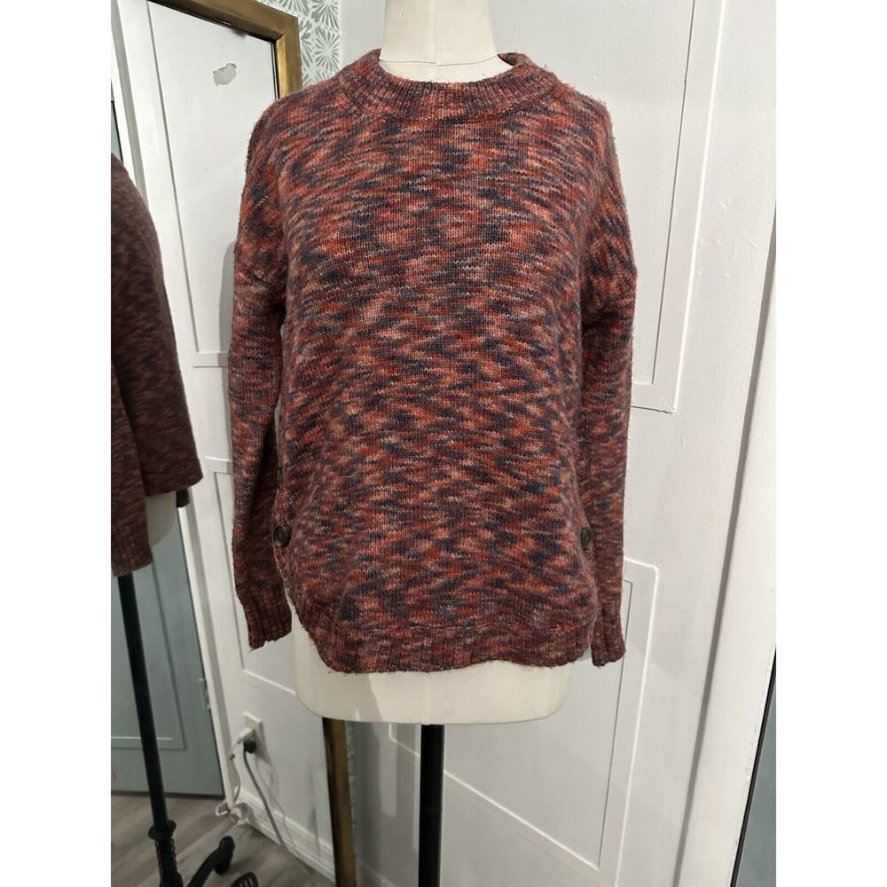 Madewell Space Dye Birchmont Side Button Pullover Sweater XXS - Picture 8 of 11